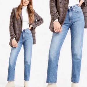 Everlane high waist straight ankle jeans